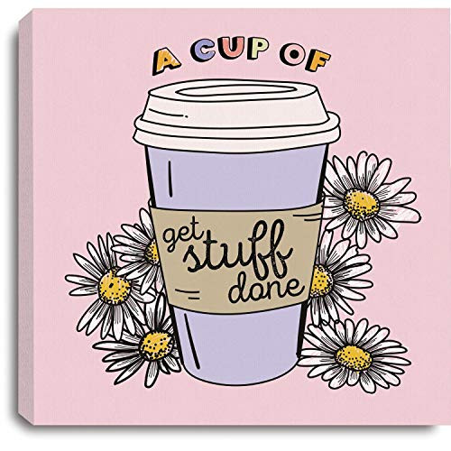 RoomMates Get Stuff Done Coffee Canvas Wall Art