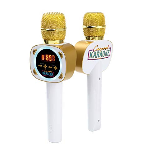 Singing Machine Official Carpool Karaoke, The Mic, Bluetooth Microphone for Cars, White (CPK545)