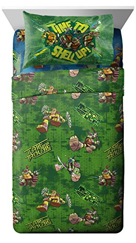 Nickelodeon Teenage Mutant Ninja Turtles 'Cross Hatching' Soft Microfiber Full 4 Piece Sheet Set