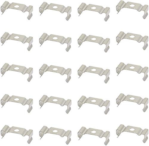 Traodin T5 T8 LED Light Bulbs 20pcs Clips Holder Bracketr for Lamp Socket Shop Light Fixture, Led Ceiling Lamp (23mm/0.91inch)