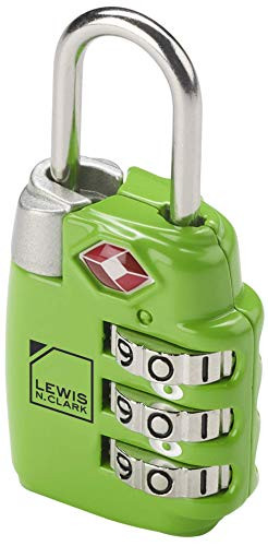 Lewis N. Clark Travel Sentry Large 3dial Combo Lock, Green, One Size