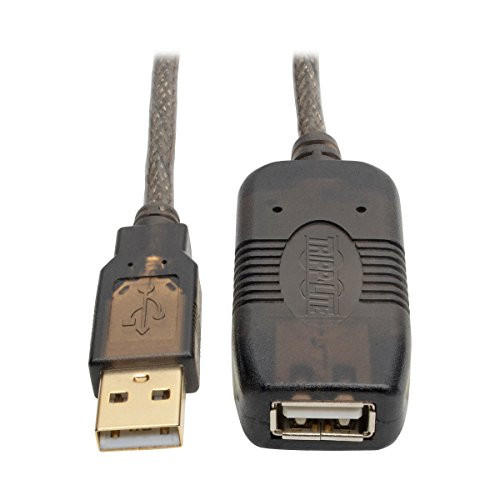 Tripp Lite Active USB 2.0 Extension Cable USB-A M/F 25ft 25' 7.6M (U026-025), black