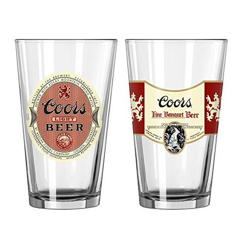 Boelter Brands Coors Light "Retro Pub & Fine Banquet Beer" Pint Set, 16-ounce, 2-Pack