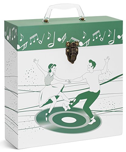 LP Vinyl Record Storage CASE. LP Record Cases. Holds Up to 30 12-Inch LPs Albums. 33-1/3 Vinyl Record Album Storage. Double Walled Protective Vinyl LP Storage. Dancers Green