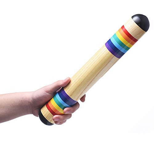 13.8 Inch Wooden Rainmaker Rain Stick Musical Instrument for Babies, Toddlers and Kids, Rainfall Rattle Tube Rainstick Shaker Toy