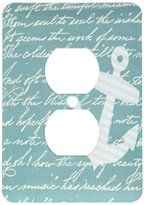 3dRose lsp_112843_6 Turquoise Anchor with Teal Blue Background and Handwriting Trendy Striped Sailor Nautical Design 2 Plug Outlet Cover 3dRose lsp_112843_6 Turquoise Anchor with Teal Blue Background and Handwriting Trendy Striped Sailor Nautical Design 2 Plug Outlet Cover