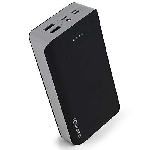 Aduro Portable Charger Power Bank 30,000mAh External Battery Pack Phone Charger for Cell Phones with Dual USB Ports for iPhone, iPad, Samsung Galaxy, Android, and USB Devices (Black/Grey)