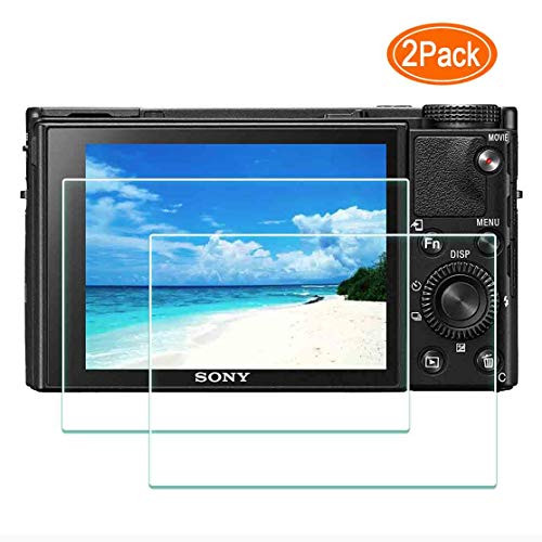 ZV1 Screen Protector for Sony ZV-1 Camera & Hot Shoe Cover,ULBTER 0.3mm 9H Hardness Tempered Glass Cover Anti-Scrach Anti-Fingerprint Anti-Dust Anti-Bubble [2 Pack]