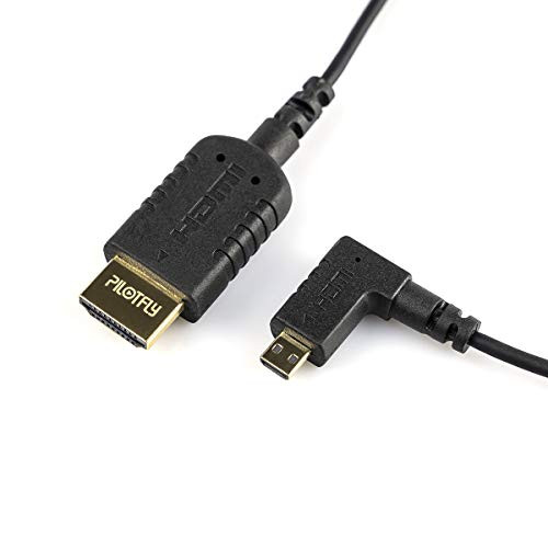 Ultra Flexible 50cm Right Angle Micro HDMI Male to Type A HDMI Male Cable