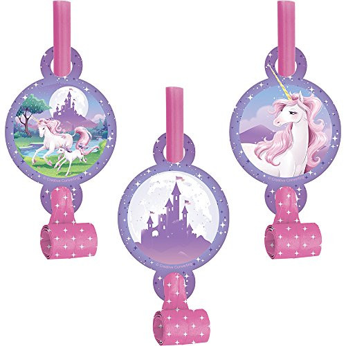 Creative Converting 025603 48 Count Blowouts with Medallion, Unicorn Fantasy