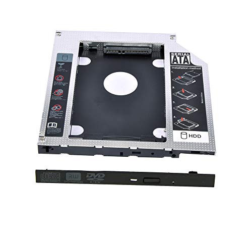 Universal 12.7mm SATA to SATA 2nd SSD HDD Hard Drive Caddy Case Adapter Tray Enclosure for Laptop CD/DVD-ROM Optical Bay