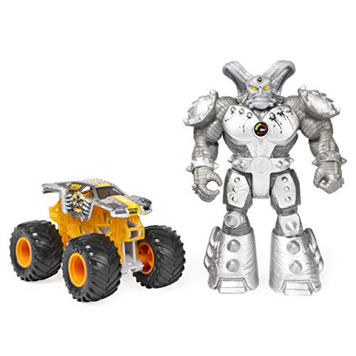 Monster Jam, Official Max-D 1:64 Scale Monster Truck and 5-Inch Maximus Creatures Action Figure Set