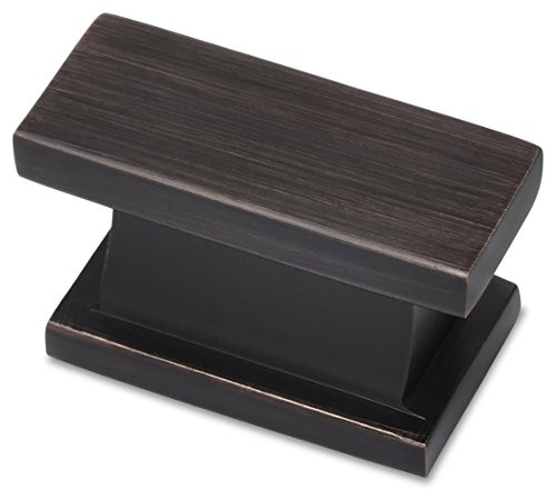 Southern Hills Oil Rubbed Bronze Cabinet Knobs, Pack of 5, Rectangle, Bronze Cabinet Pulls Handles, Cabinet Hardware, Cupboard Drawer Pulls SHKM001-ORB-5