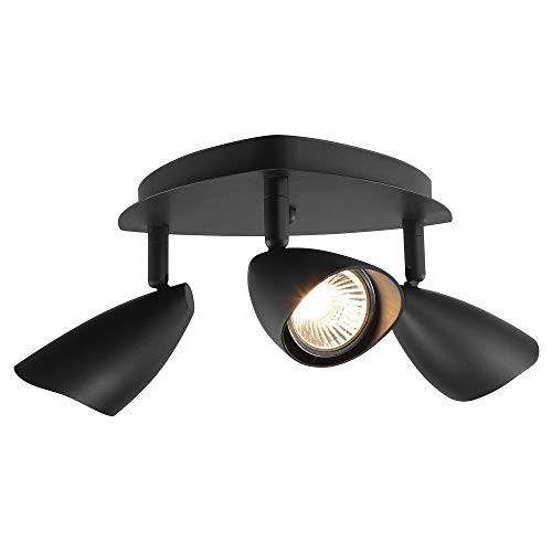 Globe Electric 59696 Grayson 3 Track Lighting Canopy, Matte Black