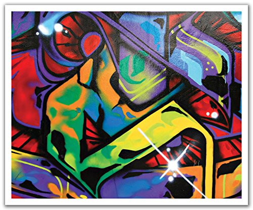 JP London Peel and Stick Removable Wall Decal Sticker Mural, Graffiti Street Spray Paint Bold, 24 by 19.75-Inch