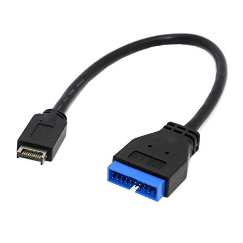 CY USB 3.1 Front Panel Header to USB 3.0 20Pin Header Extension Cable for ASUS Motherboard 20cm Black