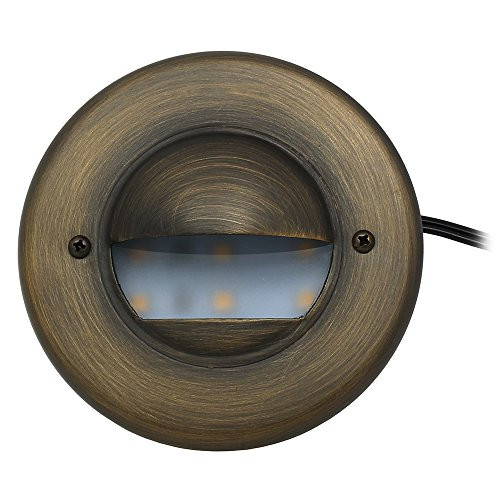 Lightkiwi Y6572 Integrated LED Half Moon Bay Step Light - Brass
