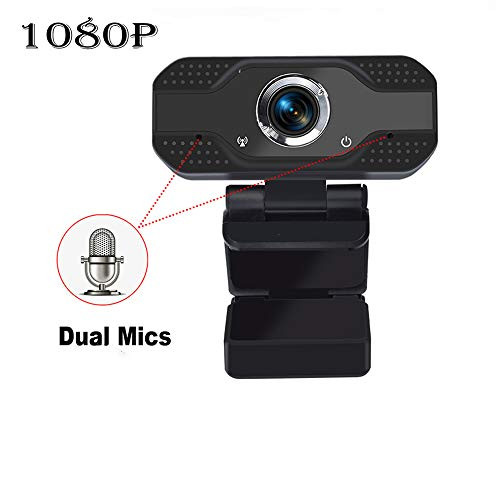 Webcam 1080p HD Computer Camera - USB PC Computer Camera with Microphone Smart Streaming Web Cam for Laptop Desktop Notebook, Video Calling, Recording, Conferencing, Gaming