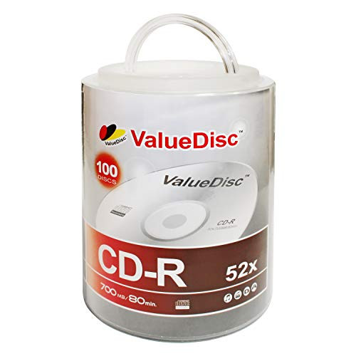 Value Disc 52X 700MB CD-R 100PK Spindle with Handle