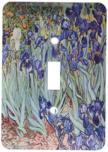 3dRose lsp_46958_1 Van Gogh Irises Iris, Flower, Flowersanniversary, Wedding Anniversary, 25Th Anniversary, Faith Light Switch Cover