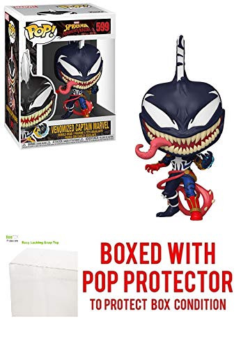 Venomized Captain Marvel Pop Marvel: Spider-Man Maximum Venom Vinyl Figure (Bundled with EcoTEK Plastic Protector to Protect Display Box)