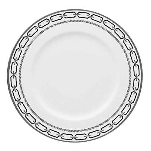 Wedgwood with Love Nouveau Indigo Rim Dinner Plate, 10.75-Inch, White