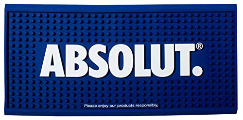 Absolut Vodka Bar Mat Spill Mat Rail Drip Mat - Waitstation 18" x 8.5" Blue