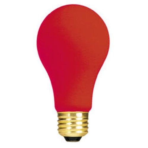 Bulbrite Incandescent A19 Medium Screw Base (E26) Light Bulb, 40 Watt, Ceramic Red