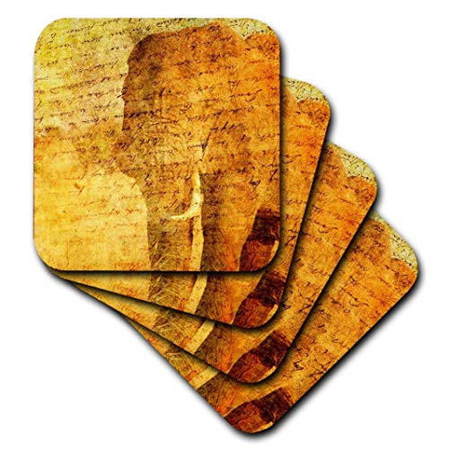 3dRose cst_59014_3 Vintage Style Elephant-Animals-Nature-Ceramic Tile Coasters, Set of 4 3dRose cst_59014_3 Vintage Style Elephant-Animals-Nature-Ceramic Tile Coasters, Set of 4