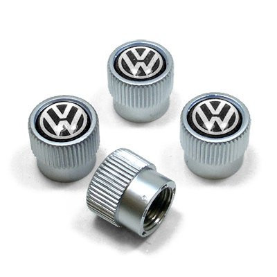 hongyangfumeilai HYFML Zinc Alloy Tire Valve Caps for Volkswagen ?Black Logo?