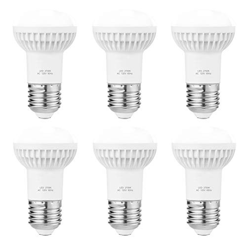 R16 LED Light Bulbs Dimmable, E26 Medium Screw Base, Equivalent 40W Incandescent, 5W Reflector Light Bulb Warm White 2700K, Indoor Outdoor Recessed Light, 500Lumens, Pack of 6