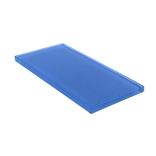 Giorbello Glass Subway Backsplash Tile, 3 x 6, Blue, Sample Tile (1 Piece)