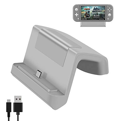 Switch Dock, Switch Lite Dock, Portable Charging Stand for Nintendo Switch,Compact Switch to HDMI Adapter, Replacement Charging Dock for Nintendo Switch / Nintendo Switch Lite - Gray