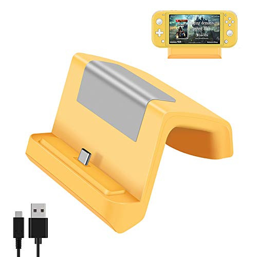 Switch Dock, Switch Lite Dock, Portable Charging Stand for Nintendo Switch,Compact Switch to HDMI Adapter, Replacement Charging Dock for Nintendo Switch / Nintendo Switch Lite - Yellow