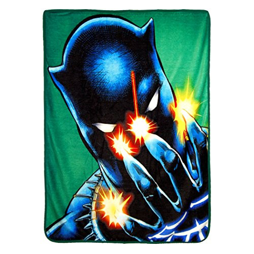 Marvel's Black Panther, "Power of Claws" Micro Raschel Throw Blanket, 46" x 60", Multi Color