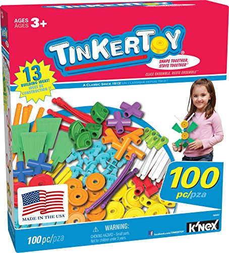 TINKERTOY ? 100 Piece Essentials Value Set ?  Ages 3+ Preschool Education Toy