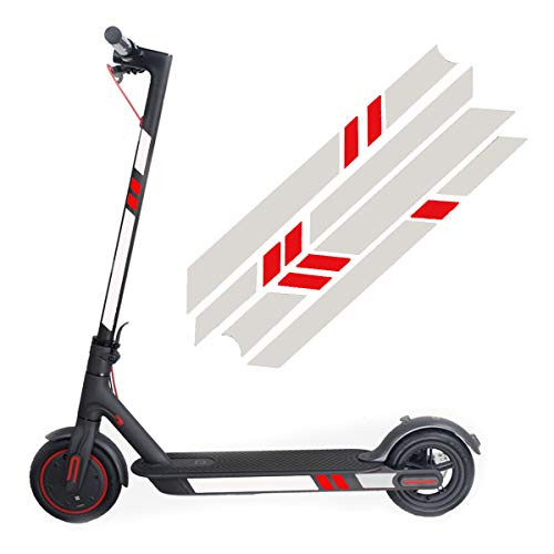 Reflective Stickers for Electric Scooter, Waterproof Night Reflective Film Sticker Fluorescent , Scooter Motorcycle Fluorescent Decal Pedal Stickers Accessories for XIAOMI M365 Ninebot ES1 ES2 ES3 E4