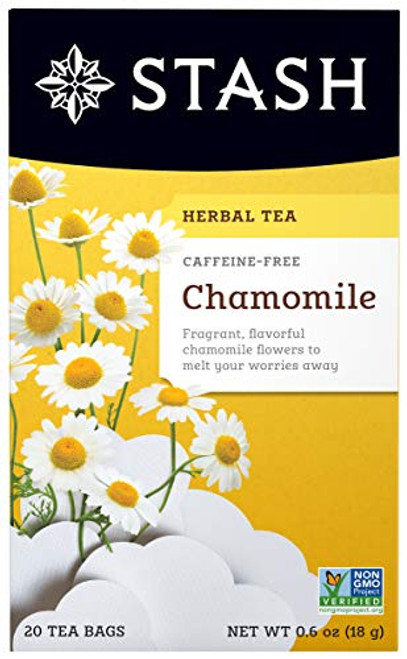 Stash Tea Chamomile Herbal Tea, 20 Tea Bags Per Box, Premium Herbal Tisane, Sweet Soothing Herbal Tea, Enjoy Hot or Iced