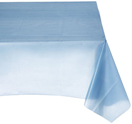 Rectangular Pastel Blue Plastic Table Cover | Party Tableware, 12 Ct.