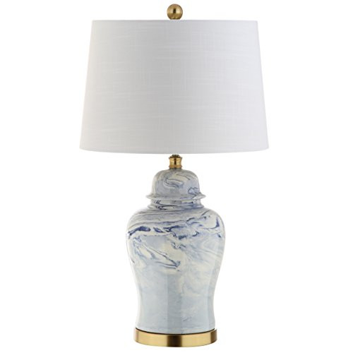 JONATHAN Y JYL3010A Wallace 26" Ceramic LED Table Lamp, Traditional, Transitional, Cottage for Bedroom, Living Room, Office, Blue/White JONATHAN Y JYL3010A Wallace 26" Ceramic LED Table Lamp, Traditional, Transitional, Cottage for Bedroom, Living Room, Office, Blue/White