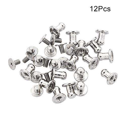 MroMax 5mmx9mm Gift Jewelry Box Single Hole Round Knobs Pull Handles Silver Tone 12pcs