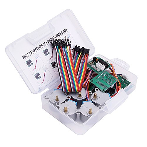 LAFVIN 5 Sets 28BYJ-48 ULN2003 5V Stepper Motor + ULN2003 Driver Board for Arduino