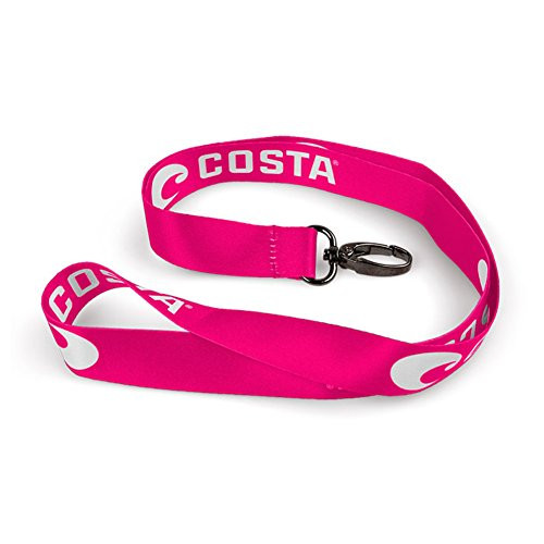 Costa Del Mar Lanyard Logo, Hot Pink/White