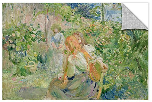 Tremont Hill Berthe Morisot ''In The Garden At Roche-Palte, 1894'' Removable Wall Art Mural, 12X18