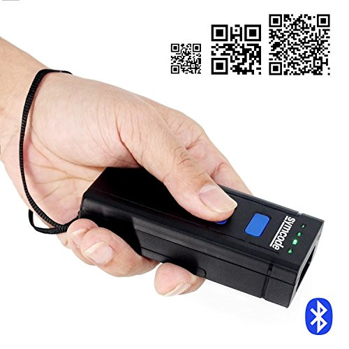 Symcode 1D 2D QR Mini Bluetooth Barcode Scanner, with Bluetooth 4.0 & 2.4G Wireless Connection, Portable Barcode Reader Compatible with Laptops/PC/Android/iPhone iOS/Tablet for QR PDF417 Dat