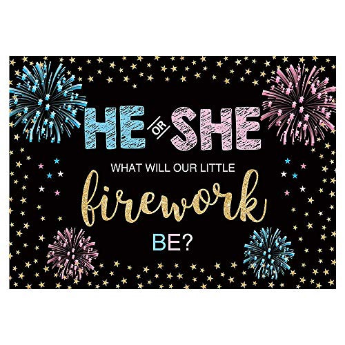 Funnytree 7x5FT Firework Gender Reveal Backdrop Firecracker He or She Party Fourth of July Blue or Pink Boy or Girl Banner Decoration Stars Photography Background Photobooth Supplies Prop Funnytree 7x5FT Firework Gender Reveal Backdrop Firecracker He or She Party Fourth of July Blue or Pink Boy or Girl Banner Decoration Stars Photography Background Photobooth Supplies Prop