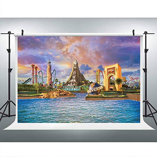 SDDSER Hollywood Universal Orlando Backdrop Volcano Bay Playground Photography Background 7x5ft Photo Booth Studio Props SDZY48