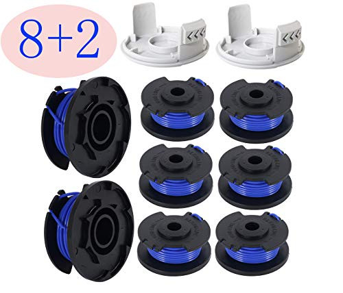 LEIMO 0.065 String Trimmer Spool Line for Ryobi One+ AC14RL3A , 0.065" Autofeed Replacement Spools for Ryobi 18V, 24V, and 40V Cordless Trimmers (10 Pack)