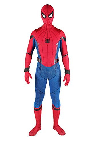 Xairx Superhero Suit Kids Boys Cosplay Spandex Costume Jumpsuit Halloween Onesie,L