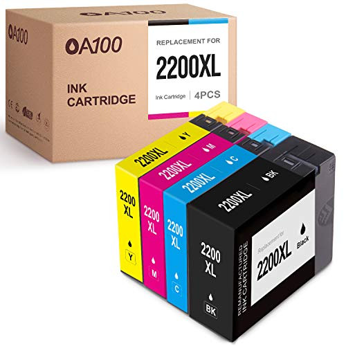 OA100 Compatible Ink Cartridge Replacement for Canon 2200 2200XL PGI-2200XL for Maxify MB5420 iB4020 MB5120 iB4120 MB5020 (Black, Cyan, Magenta, Yellow, 4-Pack)